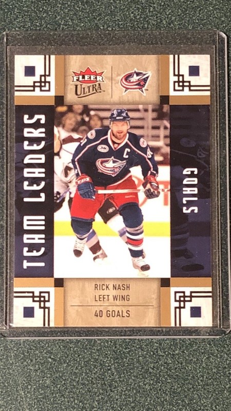 2009/10 Fleer Ulrta Team Leaders #TL9 Rick Nash  Columbus Blue Jackets   Mint!!!