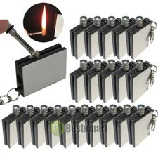 10-100PCS Waterproof Permanent Match Lighter Striker Fire Starter Emergency Tool