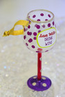 Blown Glass, 4" Tall Wine Glass Christmas Ornament — photo 3
