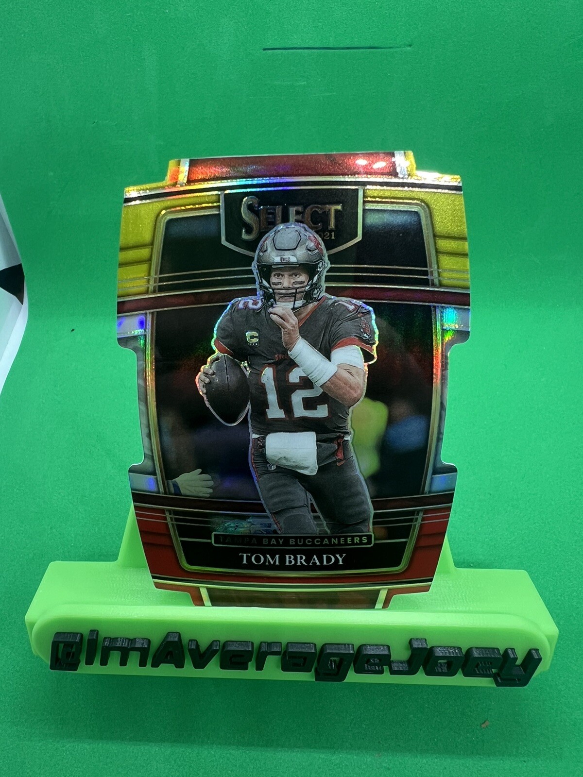 2021 Select Football TOM BRADY Yellow/Red Die Cut Concourse Prizm SHIPS ASAP