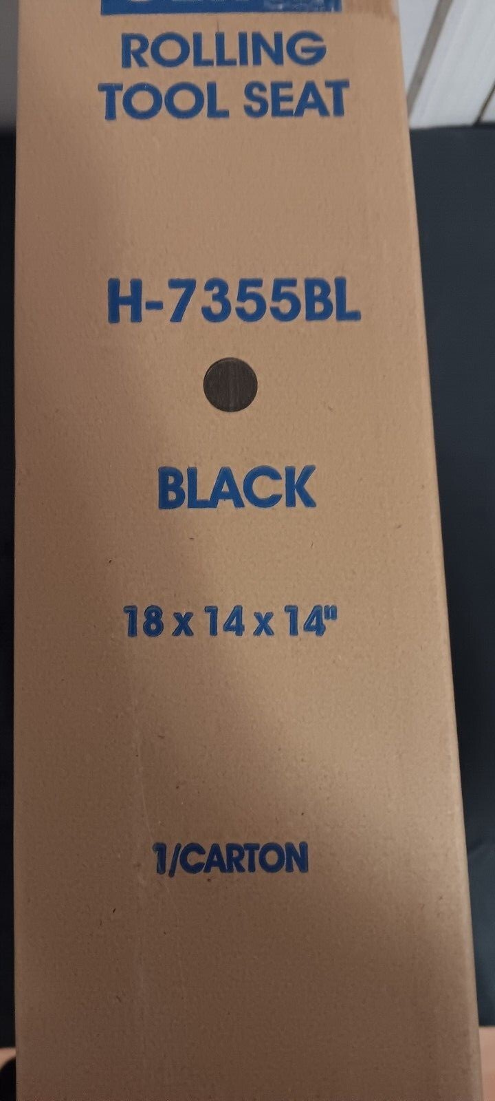 Uline Rolling Tool Seat BLACK H7355BL NEW IN BOX UNOPENED 50 Value