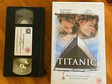 TITANIC LEONARDO DICAPRIO KATE WINSLET BIG CASE VHS VIDEO Ex rental