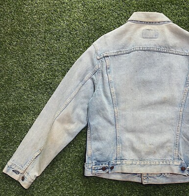 80s vintage Levis 70506 0216 Type 3 III Blue Jean TRUCKER DENIM