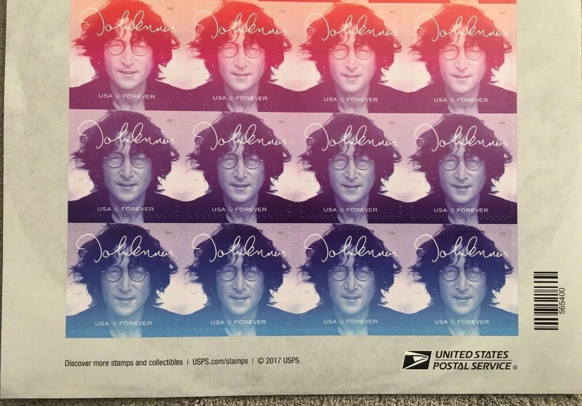 John Lennon Postage Stamp Redactionele Afbeelding. Image Of Document