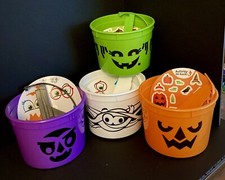 2023 McDonald  s Happy Meal Halloween Classic Bucket Pails Complete Set of 4
