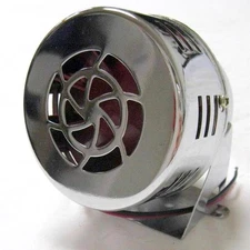 New 50s Type 12v Motor Driven Chrome Air Raid Siren Horn Alarm Car Truck 12 Volt