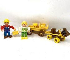 Vintage 70s Wannabees Toy Action Figures Farmer Wagon Horse Girl