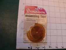 vintage Unused Dennison embossing tape RED 12 FEET for DYMO or ROTEX stapled on 