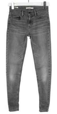 LEVI'S 710 Super Skinny Premium Big E Jeans Damen W27/L32 Stretch Grau