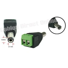 Coax CAT5 CAT6 To Camera CCTV BNC Video Balun Connector Adapter Power Male Lot