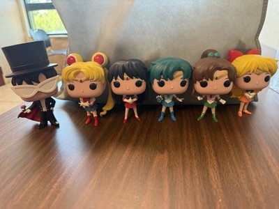 Funko Pop! Sailor Moon Figures Moon Mars Mercury Jupiter Venus And Tuxedo Mask