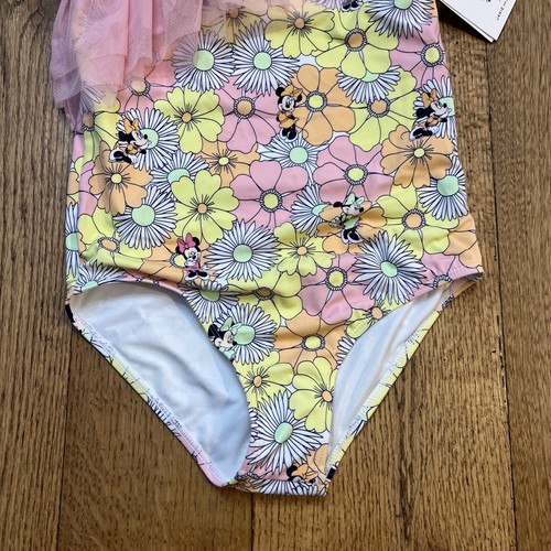 Disney X Janie Jack Niñas Minnie Mouse Floral Tropical Traje de Baño, Talla 10 - NUEVO - Imagen 2 de 10