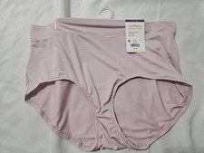 WARNERS, WOMEN'S NEW PINK POLY BL HI WAIST FULL BRIEF, SIZE 9/2XL