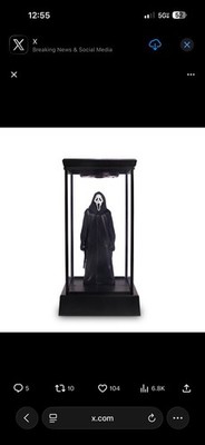 Ghostface Scream Movie Action Figure in Lighted Display Case, Boxed, Plastic