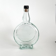 Green Glass Decanter With Cork Stopper Made In Italy 10  Tall