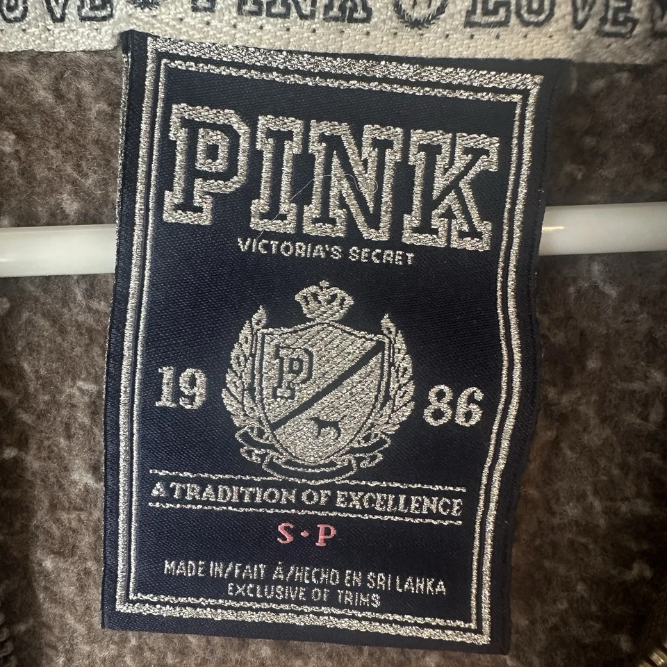 Chaqueta Y2K Vintage Años 2000 ROSA Victoria’s Secret Lentejuelas Bling Cremallera Completa Talla Pequeña Foto 4 de 4