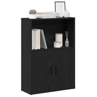BüCherregal Schwarz Eichen-Optik 60X24X85 Cm Holzwerkstoff Standregal