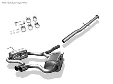  Edelstahl Racing-Anlage mittig Mini Cooper S Cabrio R52 2x76mm scharfkantig