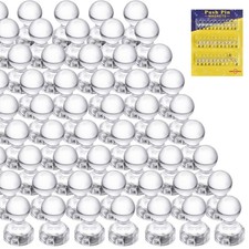 66PCS Magnetic Push Pin Magnet, Fridge Magnet Thumb Small, Clear