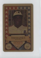1983 Perma-Graphics/Topps Credit Cards All-Stars Gold Tim Raines HOF 0w6