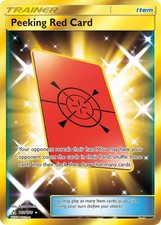 Pokemon Peeking Red Card (Secret Rare) Holofoil SM05 169/156 NM Secret Rare EN