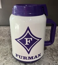 Vintage Whirley 64oz Furman Jumbo Plastic Travel Mug Coffee White Made in USA