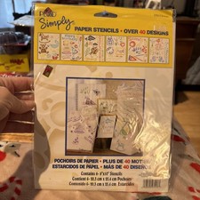 Plaid Simply Paper Stencils Over 40 Designs 27913 Events New in Package