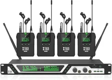 XTUGA SEM200 Stereo Wireless in Ear Monitor System,UHF IEM Stage Monitoring