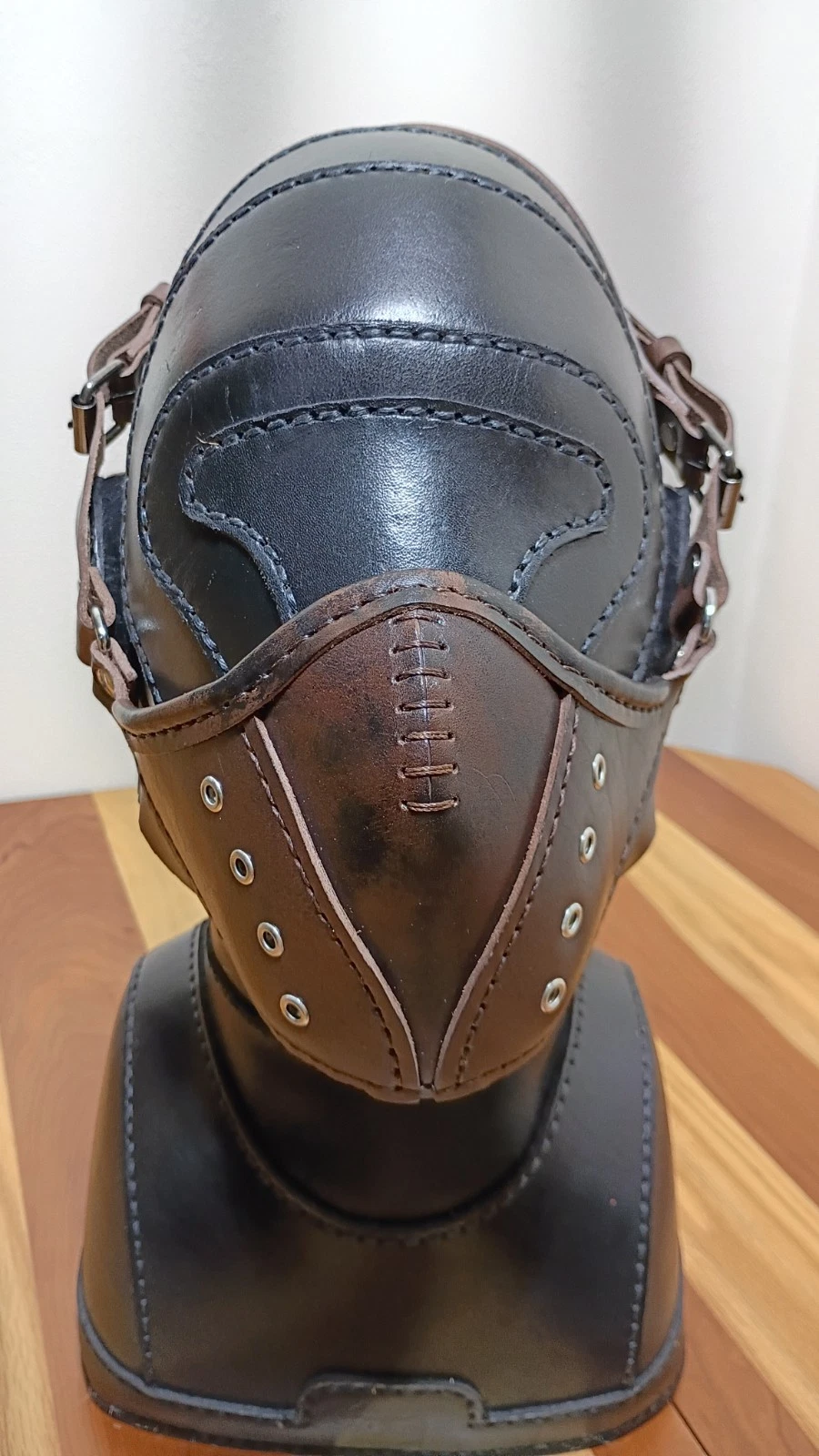 Leather Handmade Bike Mask Style Adjustable Strap