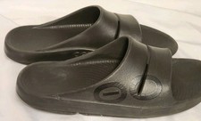 OOFOS OOahh Slide Sandals Black Recovery Activewear Beach Shoes Womens 10 Mens 8