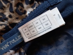 Dita Von Teese Von Follies Leopard Print Black Stretch Fitted Corset Basque 34D