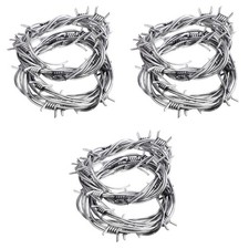 3 PCS Fake Barbed Wire Halloween Barbwire for Decorating Barbedwire
