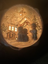 1996 Precious Moments, Sugar Town 3-D Lighted Plate 150304 Automatic Nightlight