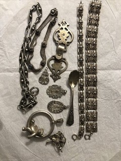 lot bijoux anciens argent