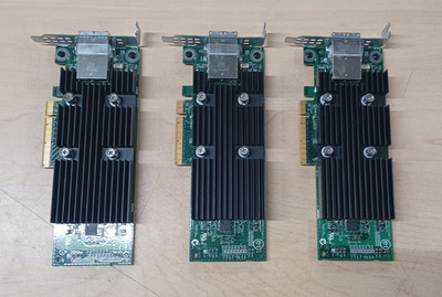 LOT OF 3 DELL 0T93GD 2 PORT 12GPBS HOST BUS ADAPTER PCI-E X8 CONTROLLER CARD