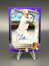 2025 Bowman Draft Caden Bodine 1st Prospect Purple Auto # /250 Orioles