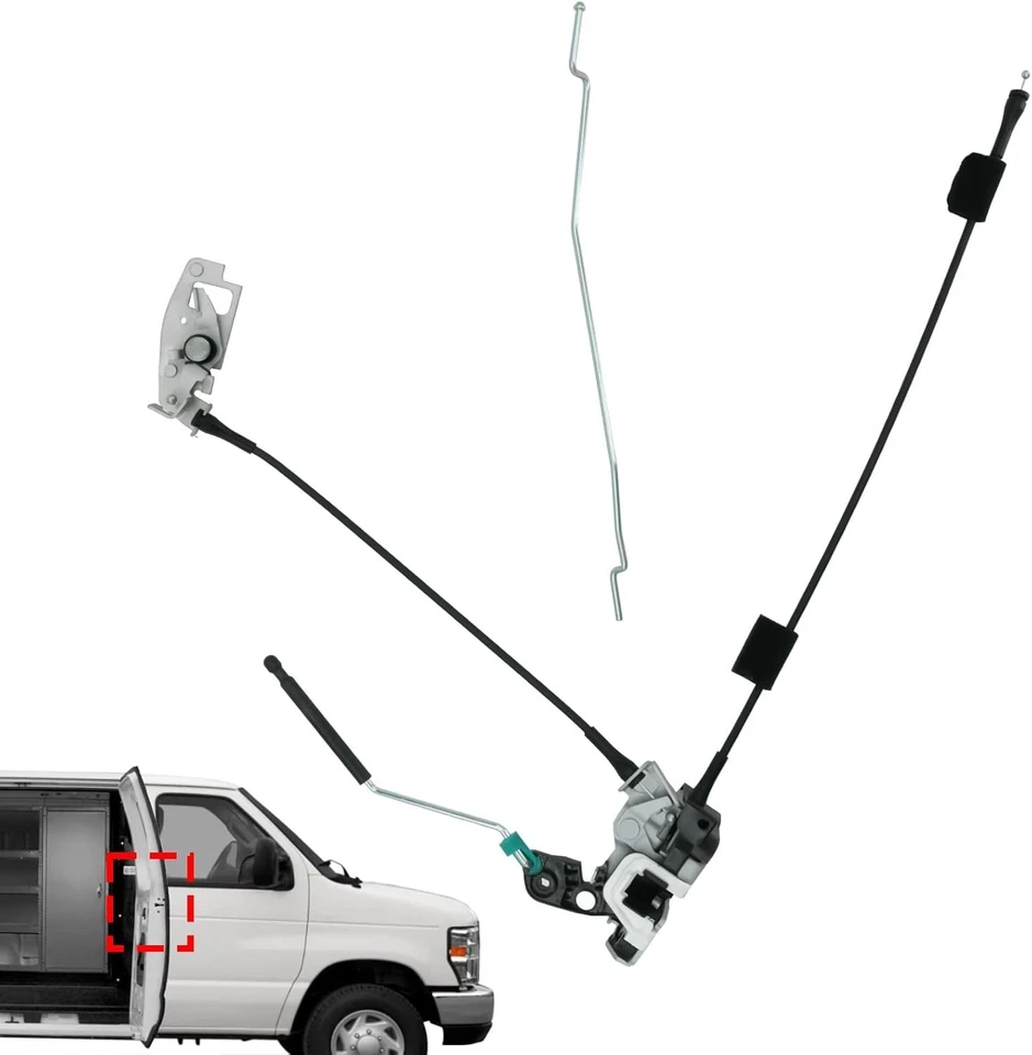 Side Hinged Door Latch Assembly compatible for Ford E150 E250 E350 RH Side Do... Foto 3 de 4