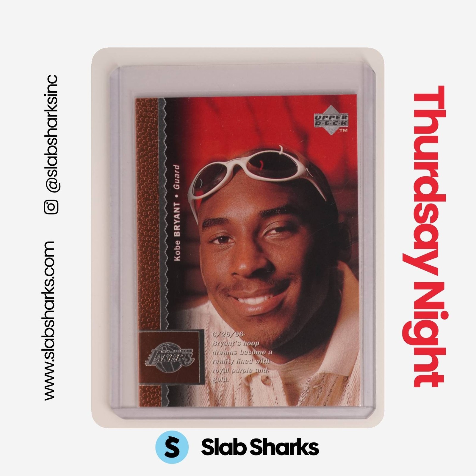 1996 UPPER DECK #58 KOBE BRYANT RC ROOKIE