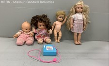 Lot of 4 Assorted Vintage/Modern Dolls with Accessories