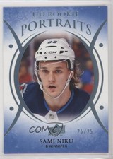 2018-19 Upper Deck UD Portraits Rookies Platinum Blue 25/25 Sami Niku #P-60 a2k