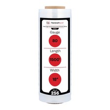 18"x1500 Feet Cast Hand Shrink Wrap Moving Plastic Clear Stretch Film 256 Rolls
