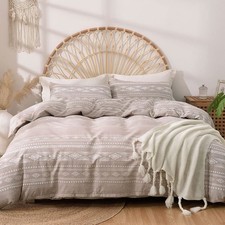 Lekesky Duvet Cover King Size, Soft Microfiber Boho Aztec Duvet Cover Set Geo...