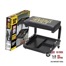 ATR7211 Blackjack Rolling Creeper Garage/Shop Seat: Large BLACK Color Box