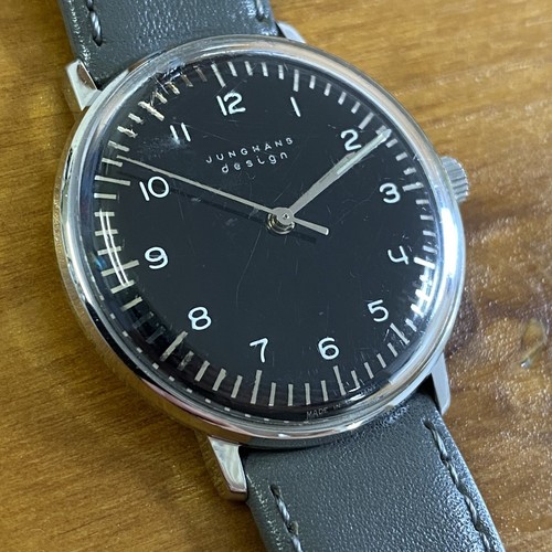 Orologio Uomo Junghans Max Bill 027.3702 Quadrante Nero Carica Manuale di JP - Foto 2 di 10