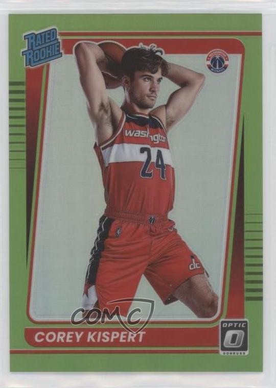 2021 Donruss Optic Rated Lime Green Prizm /149 Corey Kispert #183 Rookie RC 11h3