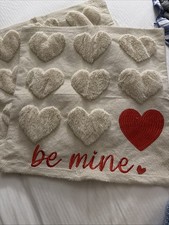 Pillow Cases 16  x16  Hearts  be Mine  . 2 