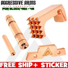 AGGRESSIVE ARMS SHINY COPPER Magazine Catch Slide Stop PINS for GLOCK 43X & 48