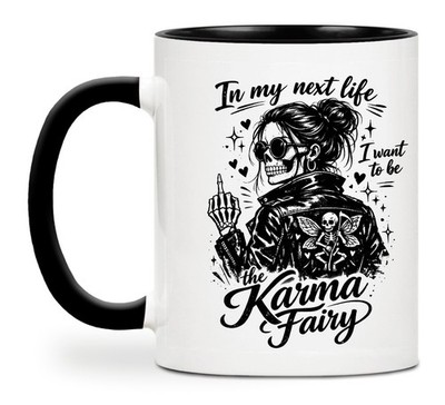 Karma Fairy Design Tasse weiß 110z Geschenk 