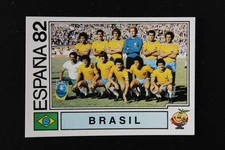 ♣ Panini World Cup WC ESPANA 82 1982 ♣ #365 ♣ Brazil ♣ Team ♣ Zico Falcao Socrates ♣