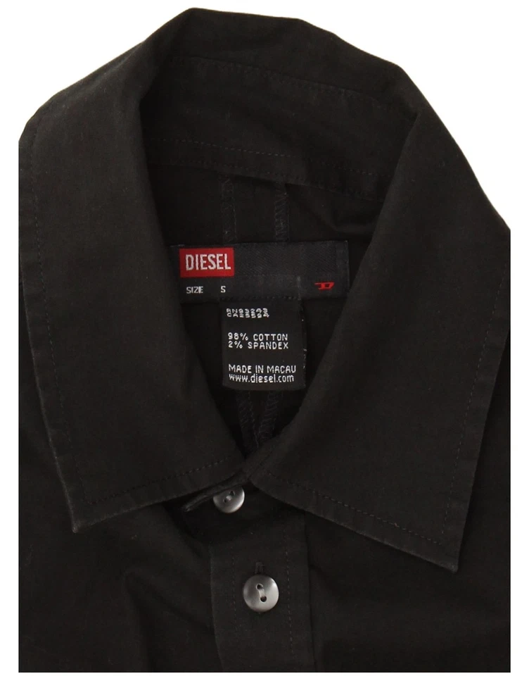 Camisa DIESEL Mujer París Reino Unido 10 Pequeña Algodón Negro AD04 Foto 3 de 3
